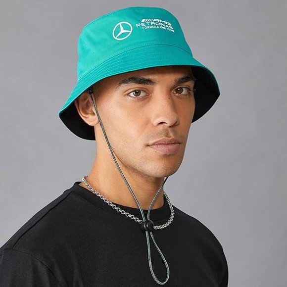 Mercedes AMG Petronas F1 Bucket Hat with 3D Team Logo Execution - Teal -One Size - Picture 1 of 6